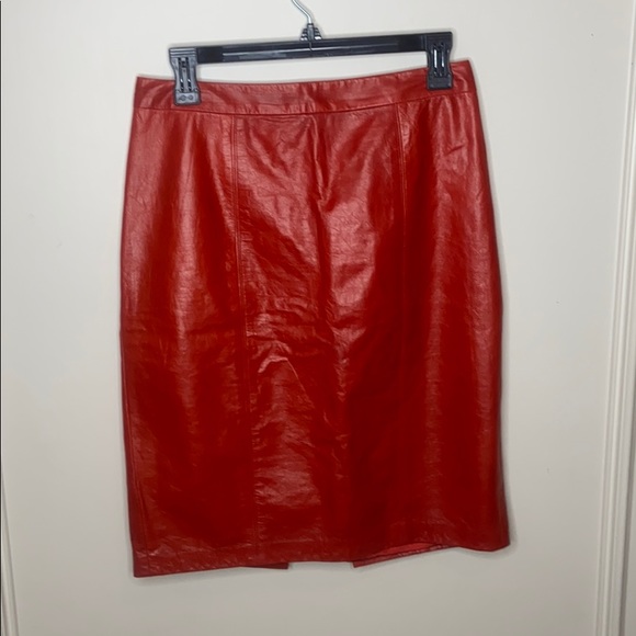 Alice + Olivia Dresses & Skirts - Alice + Olivia red leather pencil skirt